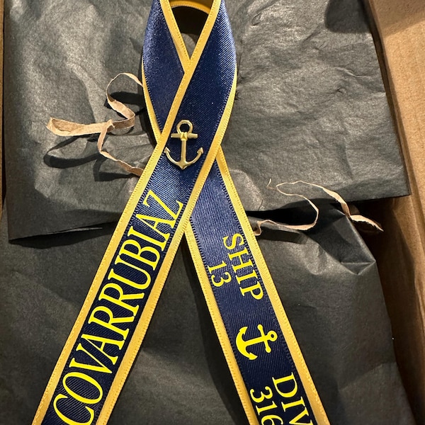 NAVY Ribbon - US Navy Graduation - Etsy