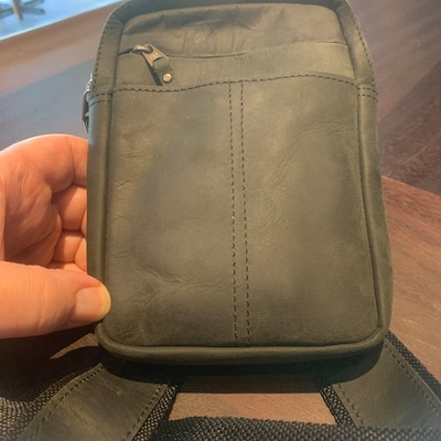 Leather Crossbody Bag Sling Chest Bag Travel Bag in Brown - Etsy