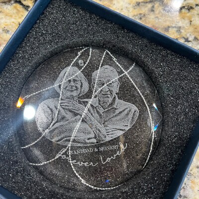 Personalized Memorial Crystal Heart - Memorial Gift Idea - I Am Not A Widow I'm A Wife To A Husband With Wings main image 0