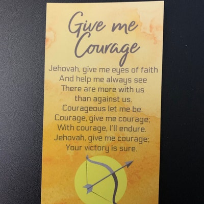 Give Me Courage Magnet, Jw Original Songs, Jw Gifts, Jw Magnets, Jw ...