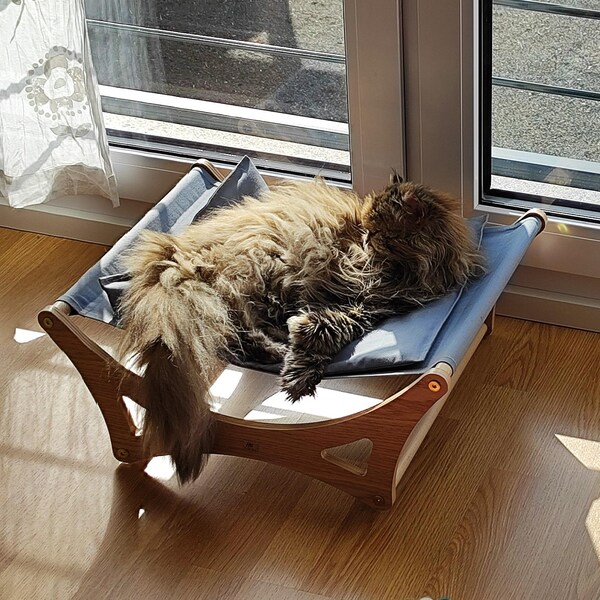 Cat Hammock Wooden Bed Pet Supplies main image 1