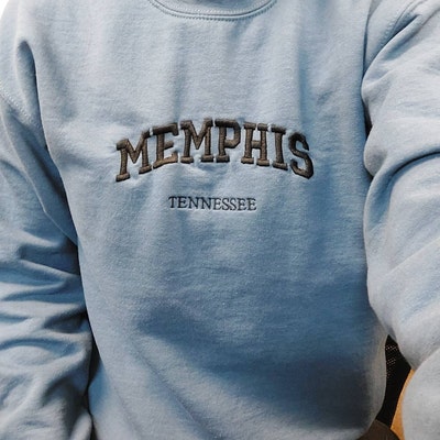 Embroidered Tennessee Sweatshirt Shirt College Crew Neck Aesthetic