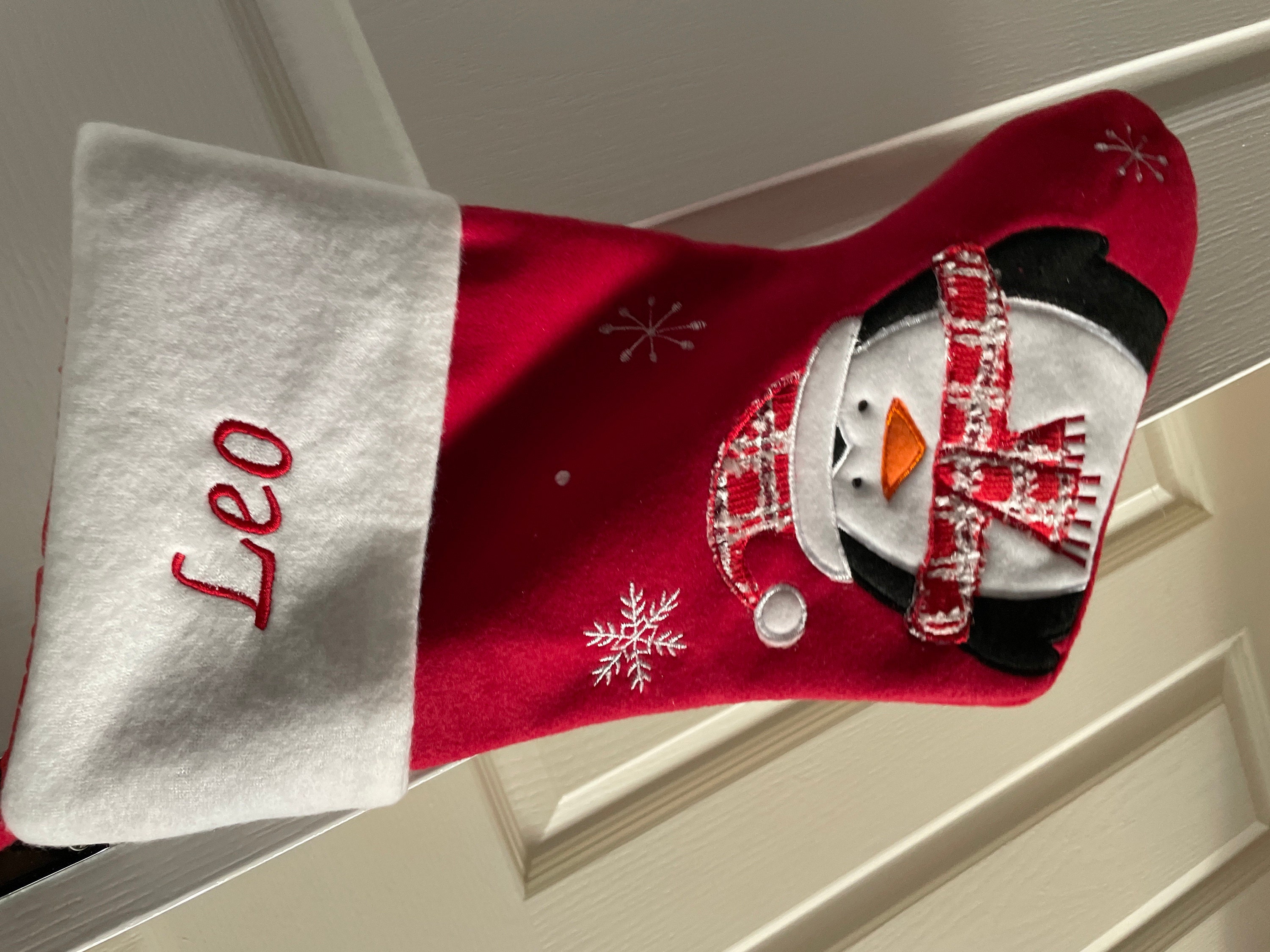 Luxury Deluxe Personalised Embroidered Christmas Fluffy Santa / Snowman / Penguin / Reindeer
