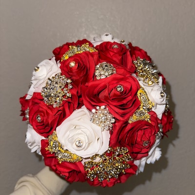 Burgundy Quince Bouquet Burgundy and Gold Bouquet, Burgundy Bridal ...