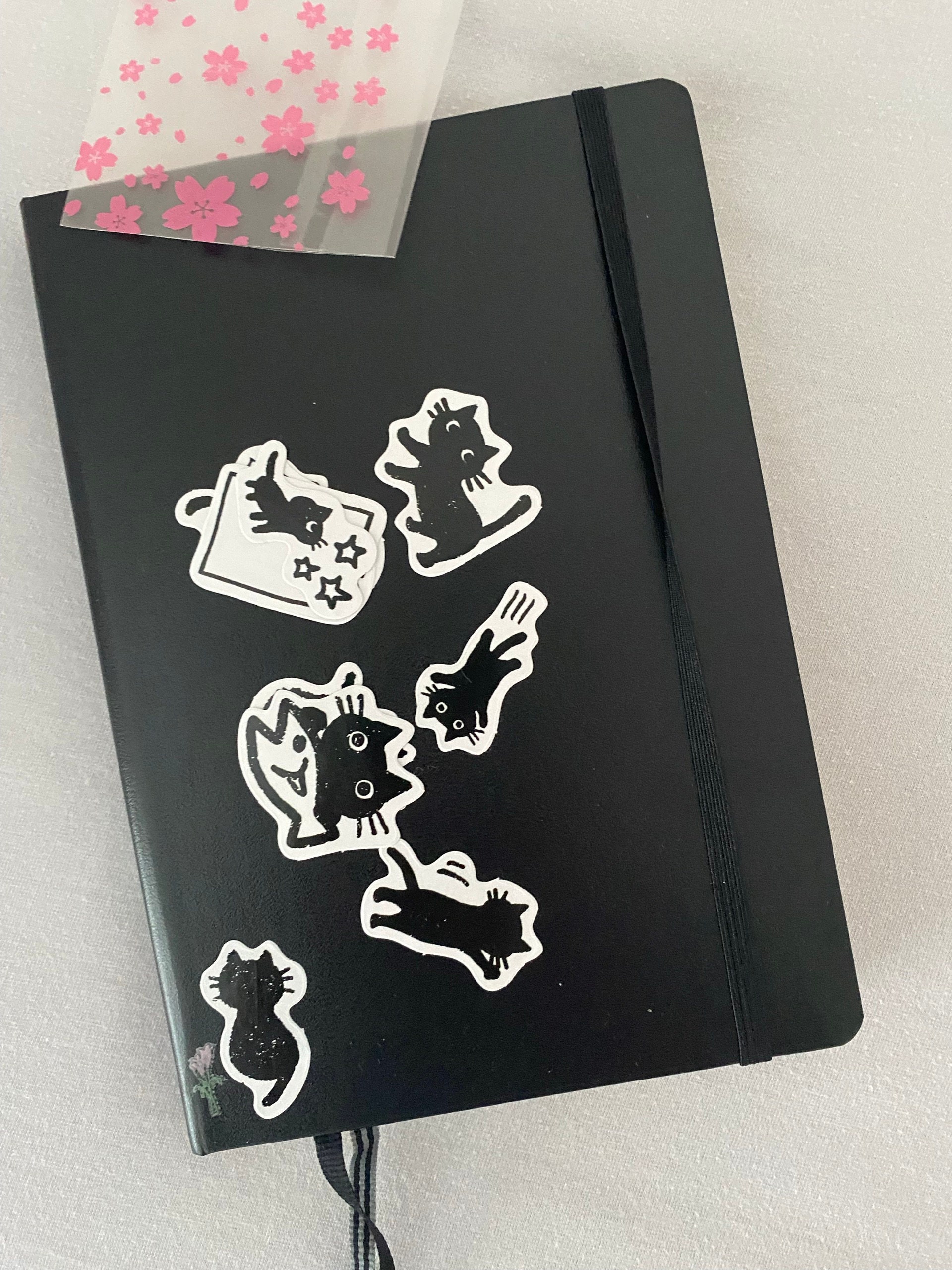 Black Cat Stickers, Planner Stickers, Diary Stickers, Card making, Korean Stickers, Tiny Craft Stickers, Scrapbooking Supply, black cat gift