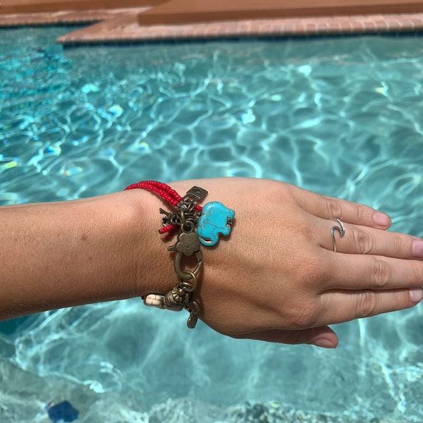 Genuine Turquoise Elephant Bracelet main image 0