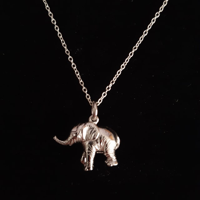 Sterling Silber Elefant Halskette Personalisiertes Geschenk für Elefanten  Liebhaber Geburtstagsgeschenke für Frauen Elefant Anhänger Fügen Sie einen  gravierten Namen hinzu