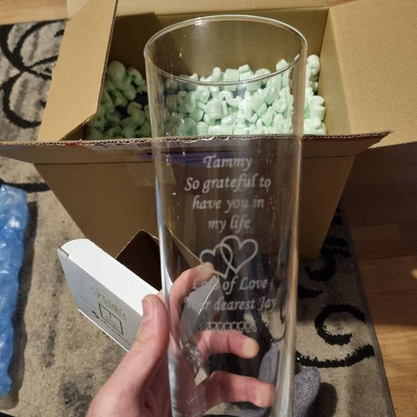 Personalised Engraved Guinness Tulip Pint Glass, Add Any Message In A - Foto 5