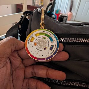 Llavero interactivo Color Wheel© ORIGINAL Blanco/Dorado, Accesorio ...