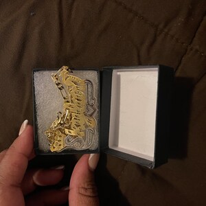 PERSONALIZED 14K GOLD PLATED DOUBLE 3D XO HUGS N KISSES NAME