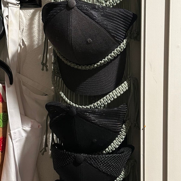 Baseball Hat Rack, Macrame Hat Hanger, Gift for Him, Hat Rack Macrame ...