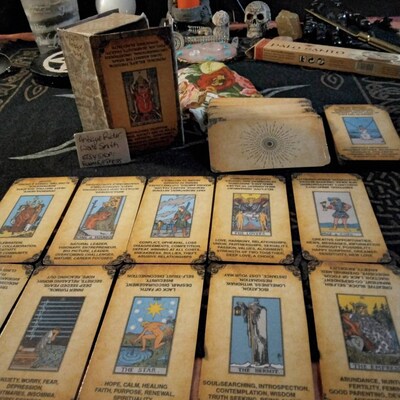 Printable Tarot Cards With Key Words Tarot Deck, Tarot Flash Cards ...