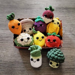 果物と野菜のかぎ針編みあみぐるみパターン - 33 パターンバンドル