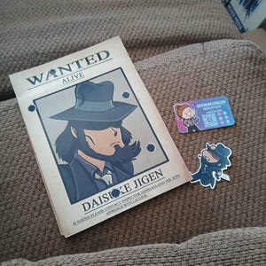 Lupin III Inspired Anime Wanted Posters | Digitally Hand Drawn
