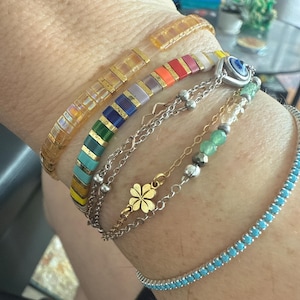 Customer photo, Mini Four Leaf Clover Bracelet