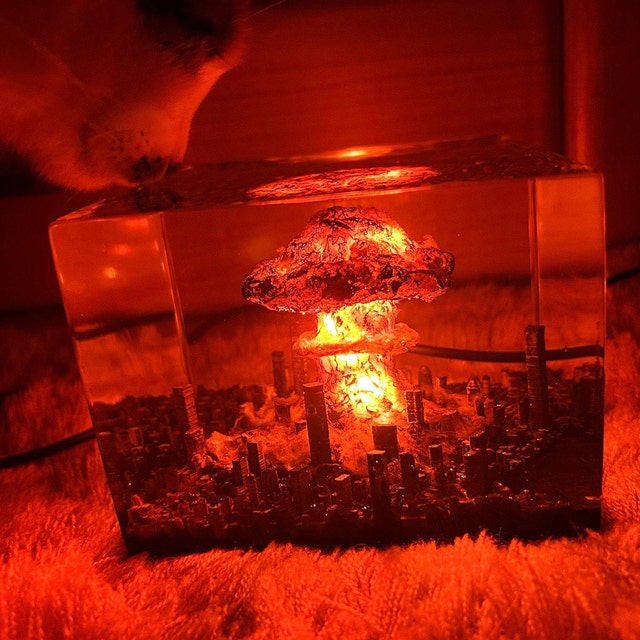 原爆樹脂ジオラマランプ、LED彫刻 - Etsy 日本