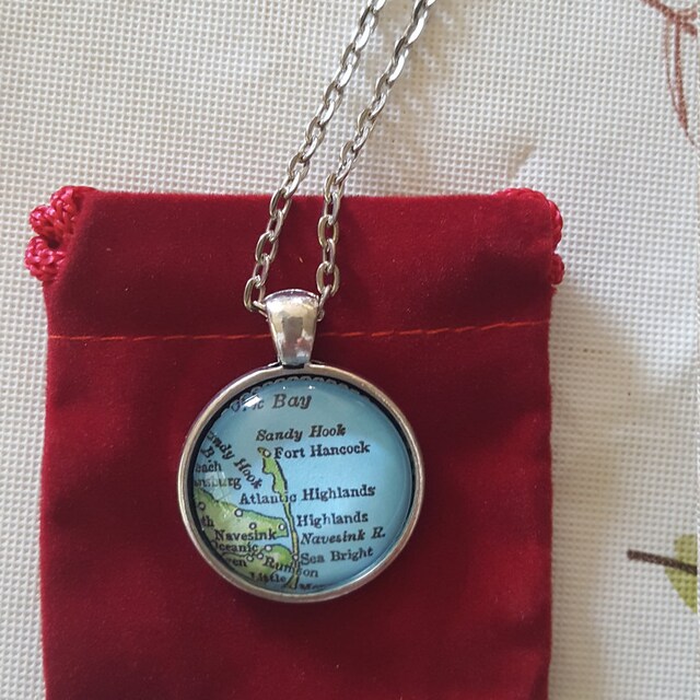 Custom Map Jewelry Greensboro North Carolina Vintage Map Etsy