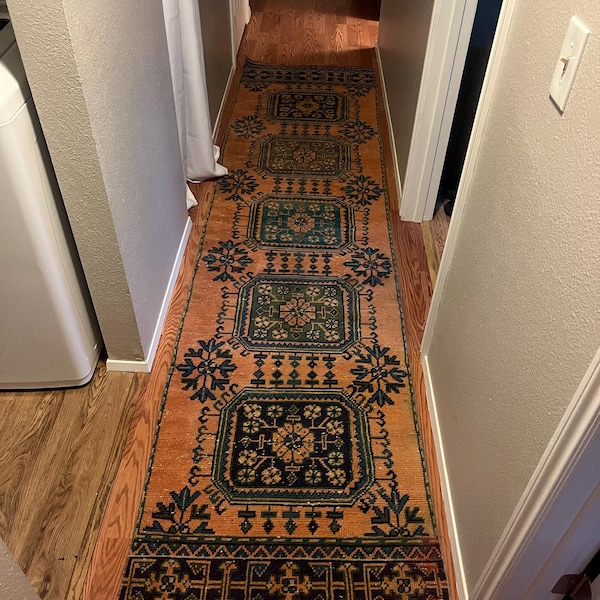 Turkish Runner Rug, Runner Rug, Entryway Rug, Vintage Rug, Hallway Rug ...