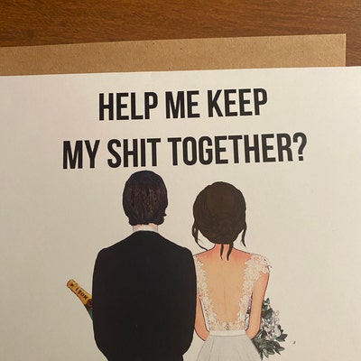 Help Me Keep My Shit Together Bridesman Card Man of Honor Bridesman ...