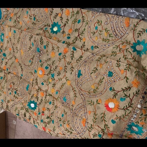 Black Floral Printed Chiffon Dupatta main image 0