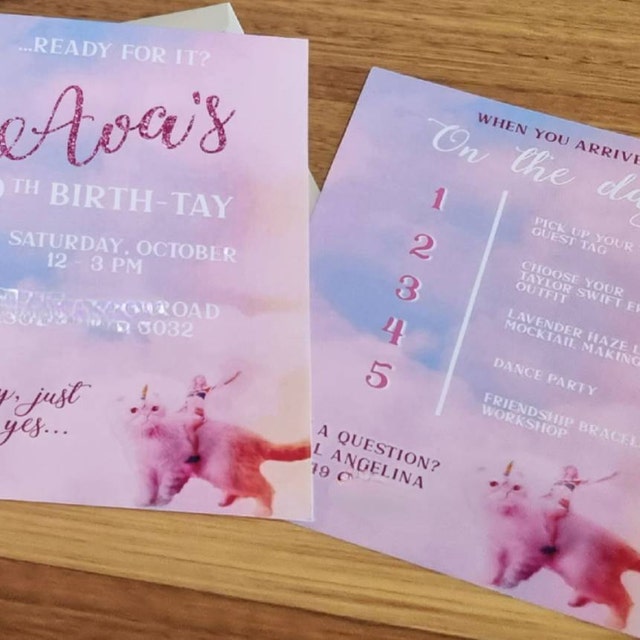 Taylor Swift Birth-tay Party Favor Tags Watercolor Sky Lover