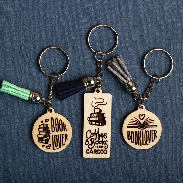 Keychain SVG, Book Lover SVG, Book SVG, Book Lover Gift, Book Lover ...