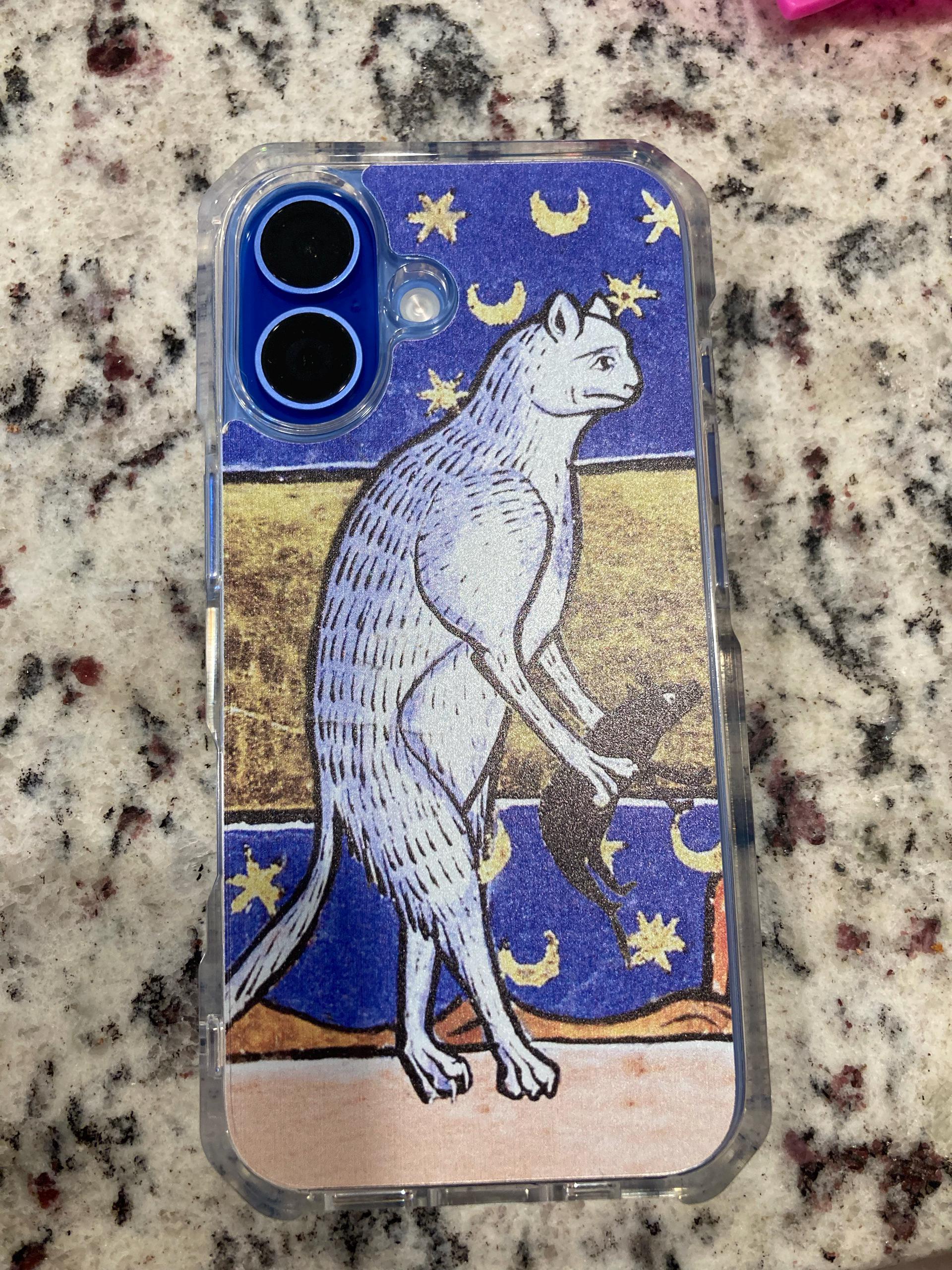 Funny Medieval IPhone Case with cat and Rat from Middle Ages Artist