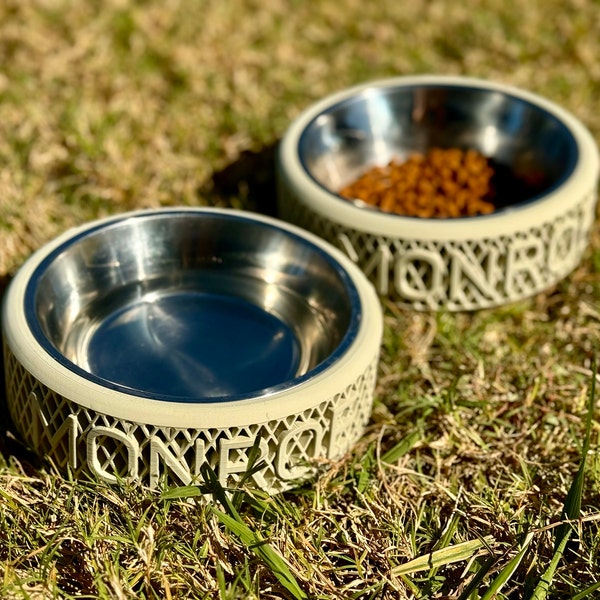 Gamelle Personnalisée Pour Chien Et Chat – En Acier Inoxydable, Avec Nom Gravé – Plusieurs Tailles Et Couleurs