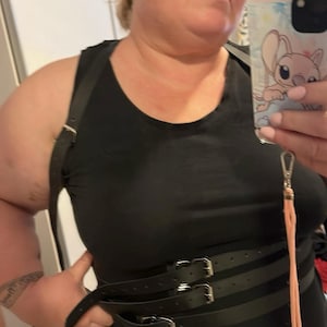 Leather chain mask, punk goth accessory, full face chain leather mask, festival mask, rave mask, rave outfit, full face chain head harness