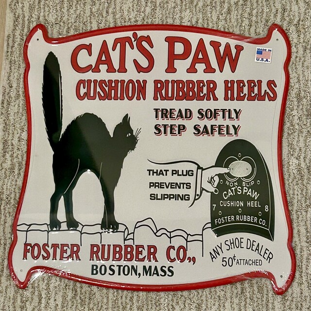 Vintage Antique Style Sign Cats Paw Shoes Made in USA - Etsy