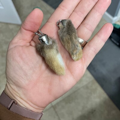 Rabbit Foot Key Chain - Etsy
