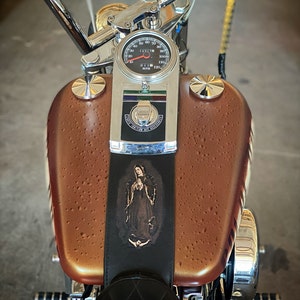 Harley Davidson Our Lady of Guadalupe Leather Gas Tank Panel Bib