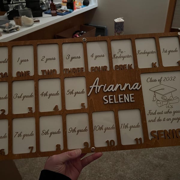 Years Frame School Years Frame From Birth to Senior, 19 Photos Collage Frame ...