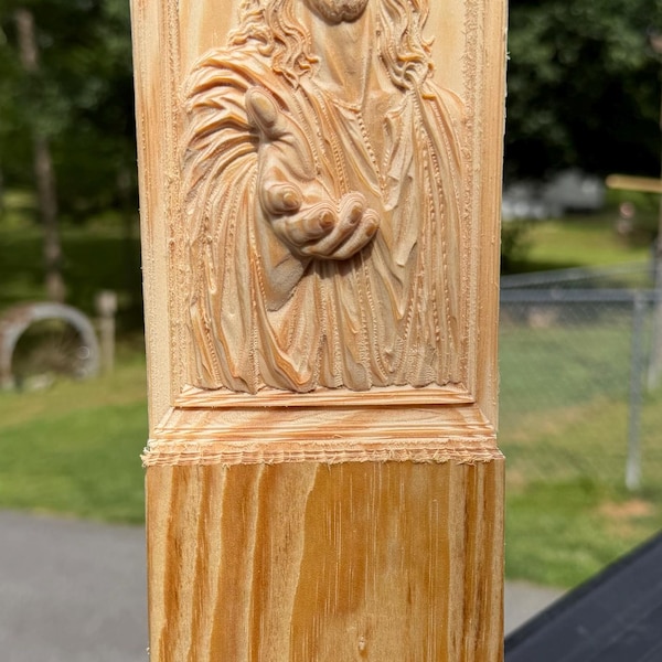 Jesus Christ 3D STL CNC Router File | Religious Relief Wood Carving ...