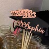 Personalized Graduation Centerpiece Picks Script Letters - Etsy