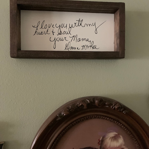 Handwritten Note, Handwritten Keepsake, Loved Ones Handwriting ...