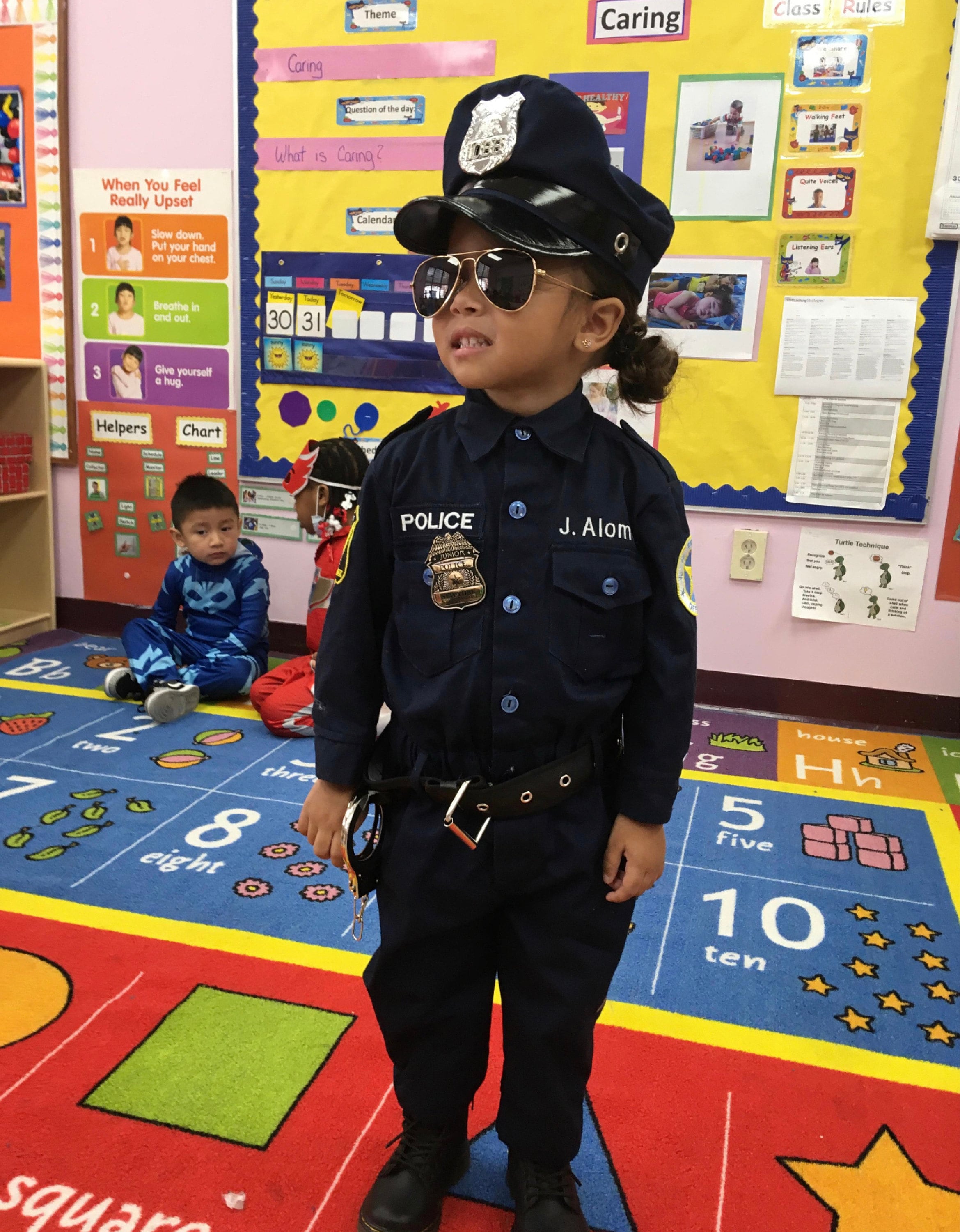 Kid&#39;s Police Costume | Embroidery PERSONALIZED Costume | Authentic | FREE hat | Perfect Kid&#39;s Birthday gift | Best Kid&#39;s Christmas Present!
