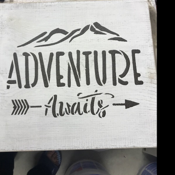 Adventure Awaits Stencil - Adventure Stencil, Adventure Stencils ...