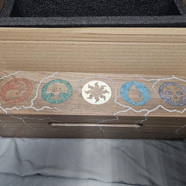 Custom Gemstone Inlay for MTG Commanders, Magic the Gathering, Deck Box ...