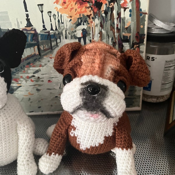 English Bulldog Crochet Pattern Bulldog Dog Amigurumi Pattern Crochet