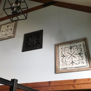 Tin Ceiling Tile Mirror 22 Antique Architectural Etsy
