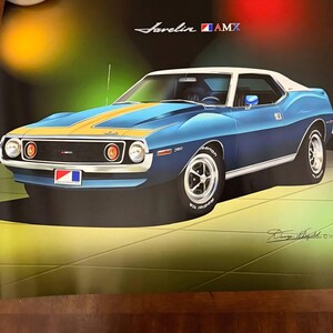 1971-1974 AMC Javelin Art Print: Vintage Car Poster - Etsy