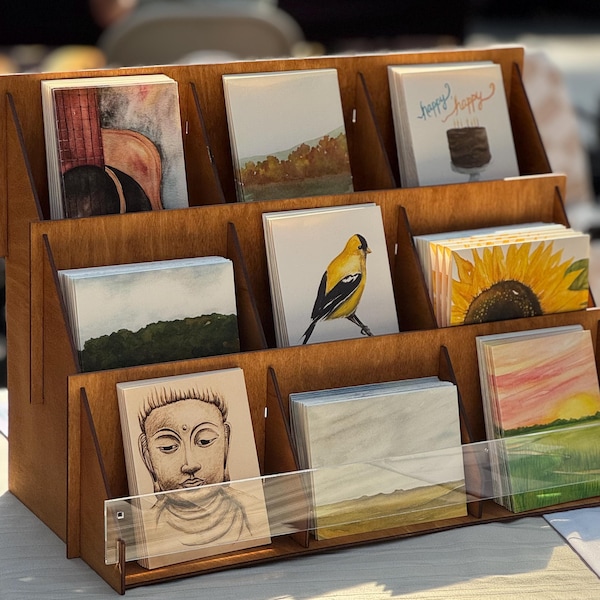 Retail Card Rack Display Retail Display Stand, Sticker Market Show Display, Greeting Card Rack ...