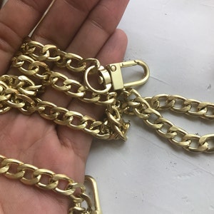Designer Purse Chain Nickel silver Gold Brushed Gold 