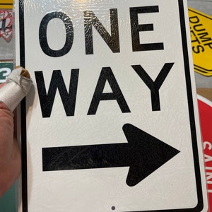 One Way Right Metal Street Traffic Direction Sign NEW (3 sizes