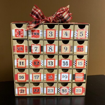 Printable DECEMBER DAILY NUMBERS Red 3, 2, 1.5 or 1 Inch, Advent ...