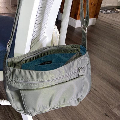 Grey Water Resistant Nylon Messenger Bag Shoulder Bag - Etsy