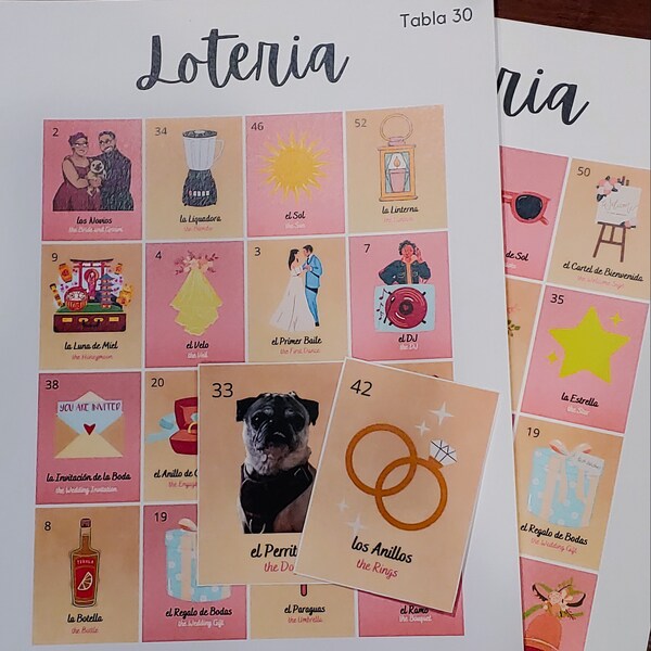 30 Tablas - INSTANT DOWNLOAD - Wellness Loteria - English & Spanish - Etsy