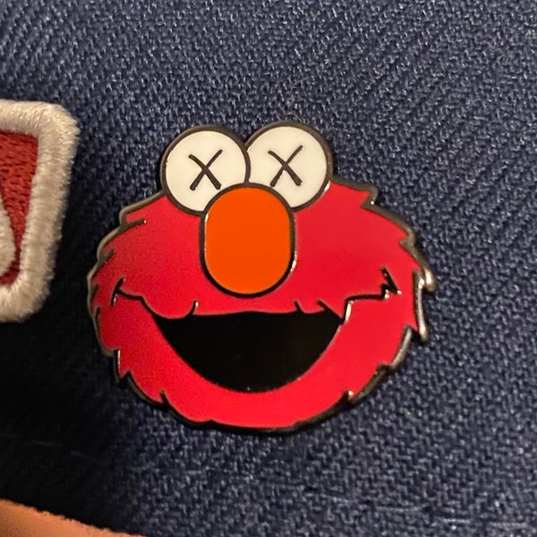 KAWS X Sesame Street Elmo Enamel Pin - Etsy