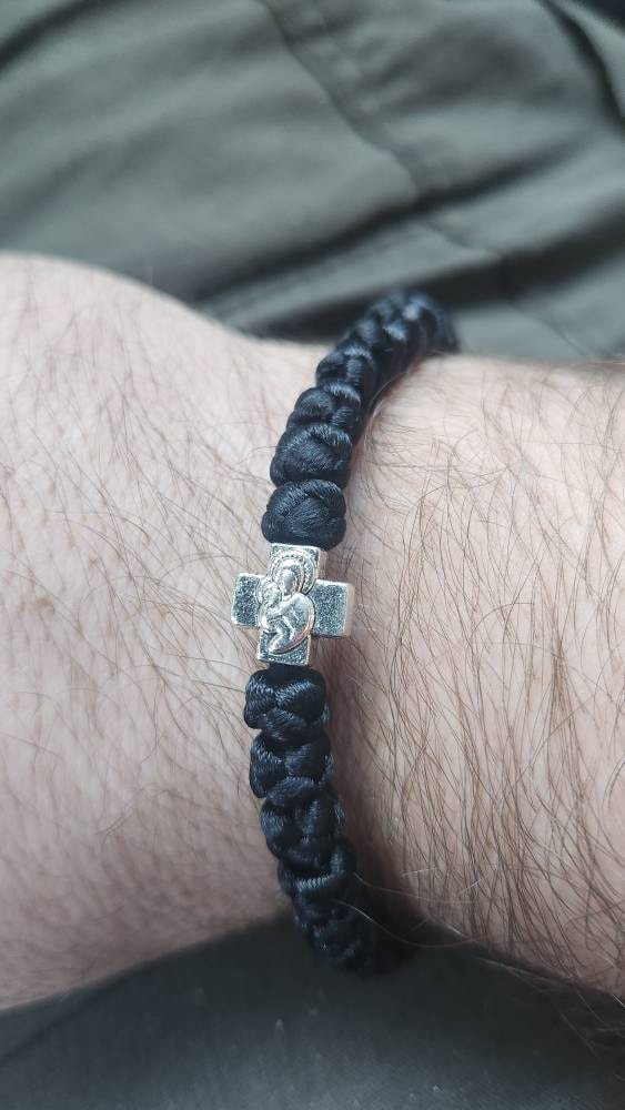 Orthodox Prayer Rope bracelet 33 knots brojanica komboskini black orthodox jewelry, Christian Gifts, Christian bracelet, Christian jewelry